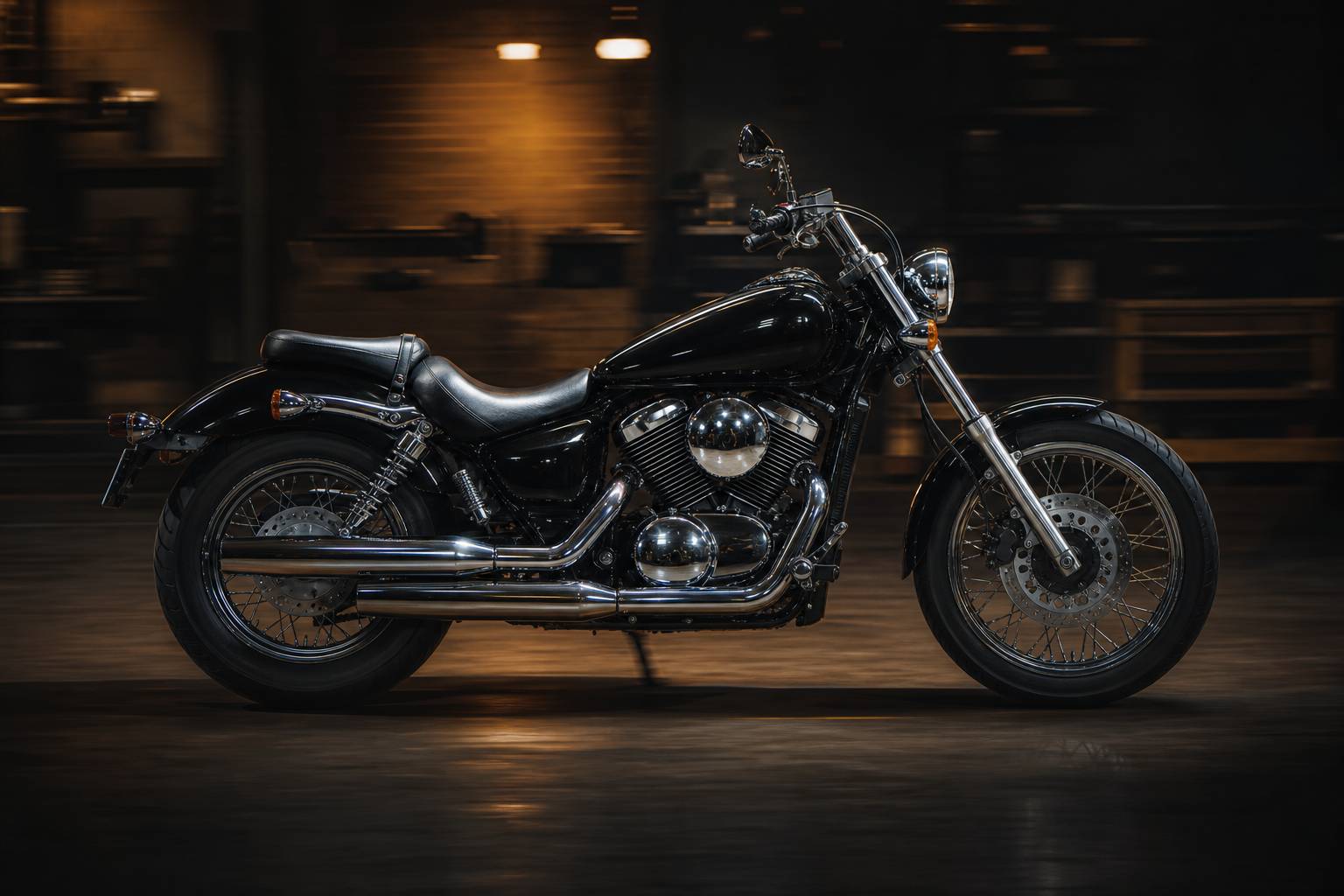 Ambiance et details - Essai de la Honda VT 125 C Shadow : Le Custom incontournable