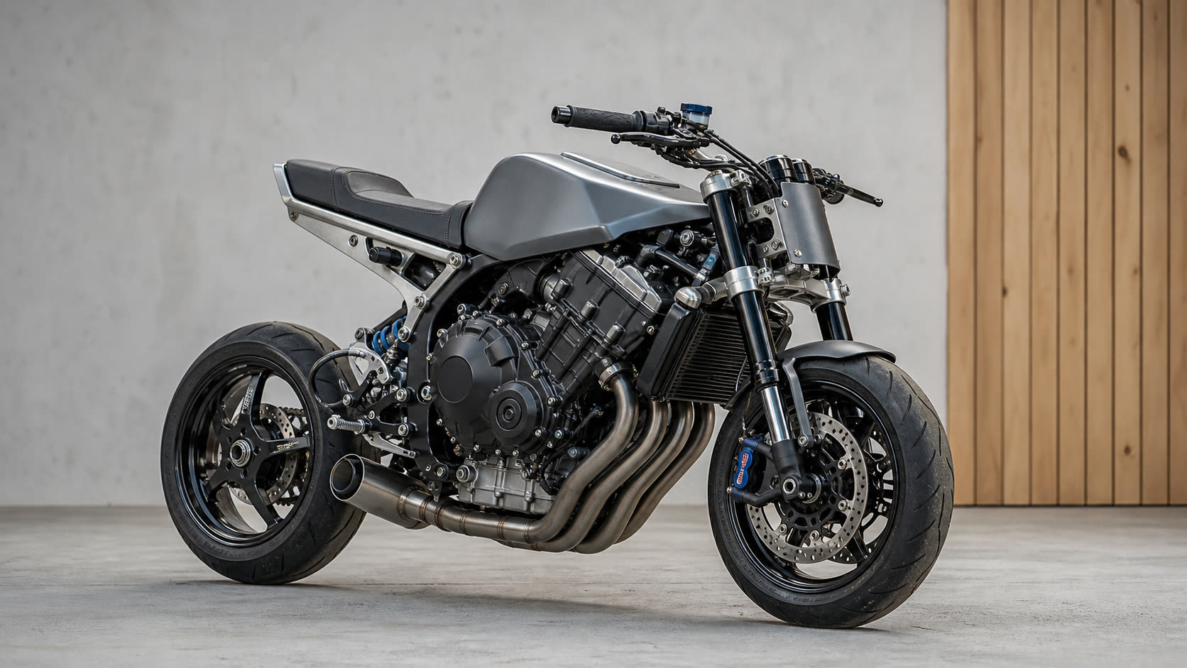 Vue détaillée de la mini-moto Fireblade moteur sportif