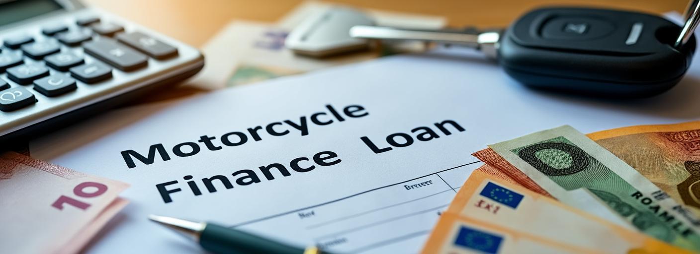 Client et vendeur dans une concession moto discutant financement